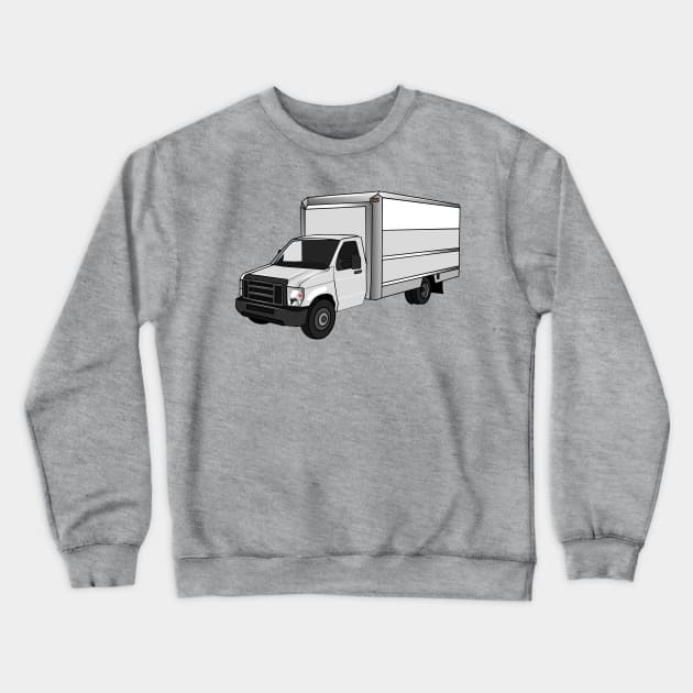 Box truck cartoon illustration Crewneck Sweatshirt by Miss Cartoon